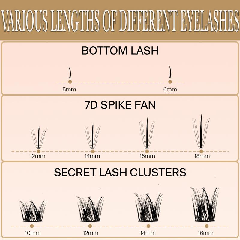 uCoolMe DIY Lash | Bottom Lash | 7D Spike | Lash Cluster Lashes Eyelashes Makeup Cosmetic Lash Extensions Eyelashes Extensions winter gift