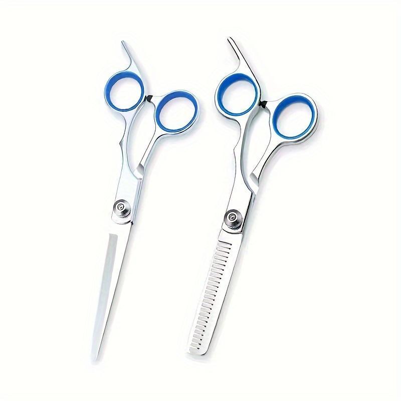 Hair Cutting Scissors Set, 2 Counts set Household Hair Cutting & Thinning Scissors, Professional Hair Styling Tools for Salon & Barber Shop