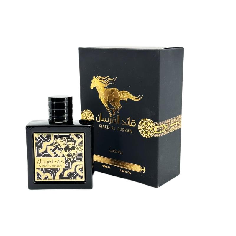 LATTAFA QAED AL FURSAN EDP 3.04FL.OZ Floral Fragrance Gift Perfume Scent Unisex Blend Eau De Parfum Pack Scented Aroma Cosmetic Cologne