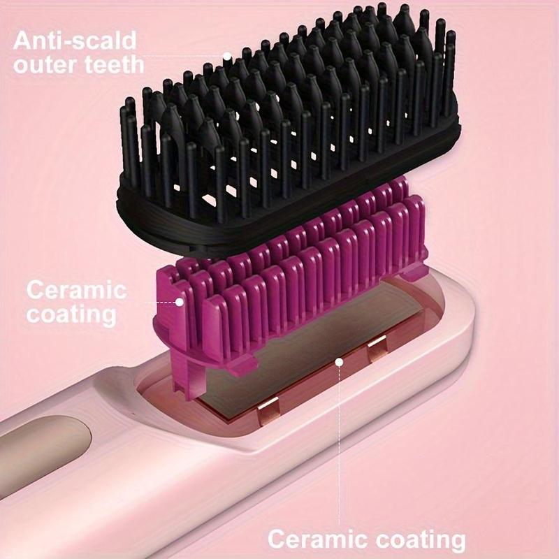 Portable Hair Straightening Comb, Multi-purpose Straightening Comb for Travel, Mini Hot Comb, Hair Styling Tool for Women and Men, Christmas Gift