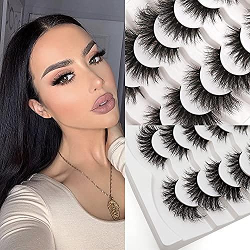 Bling Hair 5 pairs False Eyelashes 8-16mm Natural Look Volume Lashes Wispy Fake Long Lashes Makeup Cosmetic