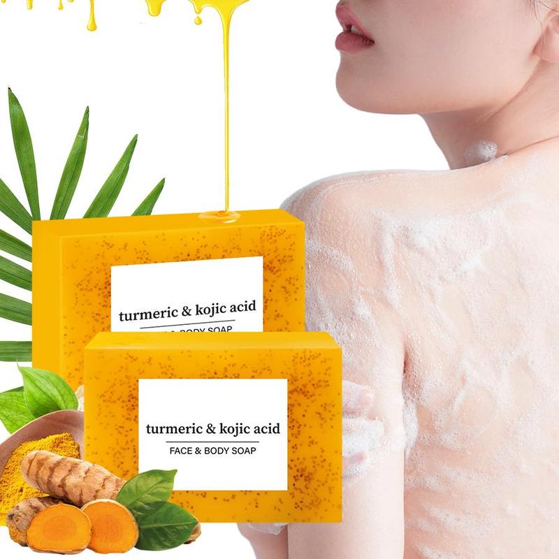 Turmeric Soap, 5 Counts Deep Cleansing & Moisturizing Skin Soap, Brightening & Firming Soap Bar for Body & Face, Body Wash & Cleansers for Women & Men