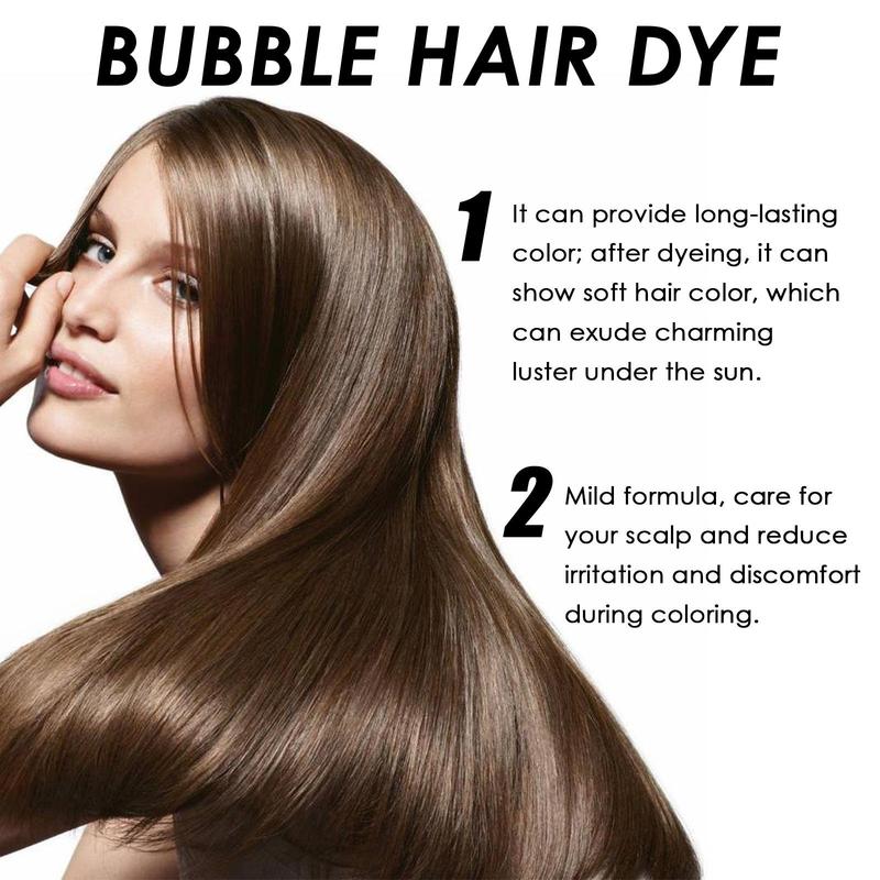 Plant Extract Bubble Hair Dye, 10pcs box Gentle Hair Dyeing Shampoo, Hair Care & Styling Product for Women & Men