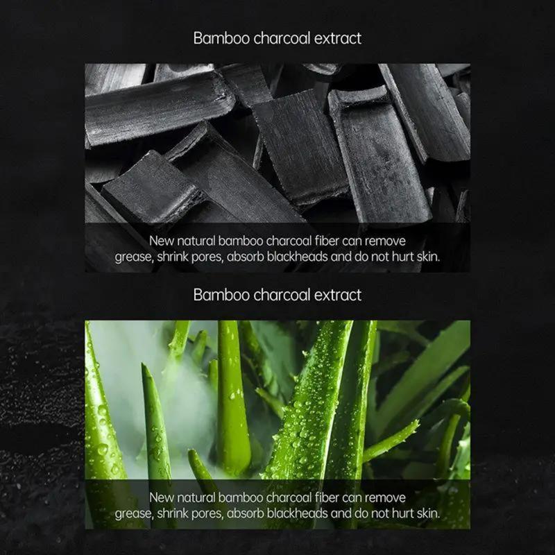 Bamboo Charcoal Facial Mask for Blackheads - 50g Black Dot Remover for Nose and Face, Anti-Acne Pimple Treatment, Deep Cleansing Skin Care