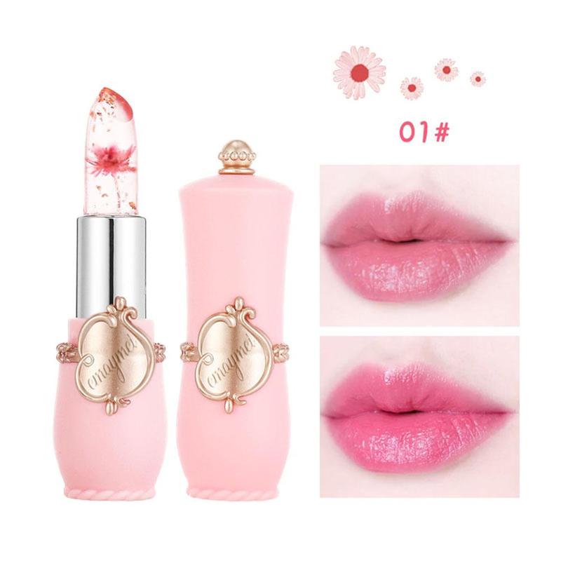 Flower Design Temperature Color Changing Lipstick, Hydrating Glossy Lip Glaze Stick, Plumping Lip Oil Lip Stick for All Occasions Makeup, Girls and Women, Lip Makeup, Makeup Products, Christmas, Christmas Gift