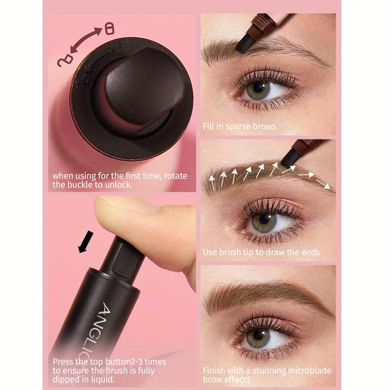 Long-Lasting Waterproof Liquid Eyebrow Tint with Brush - Smudge-Proof Brow Dye Cream for Natural & Defined Brows, Suitable for All Skin Types