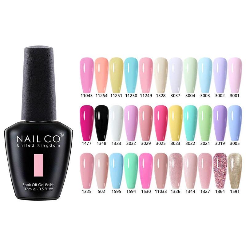 15ML Nail Polish, Summer Colorful Nail Gel, Soak off UV Gel Nail Art Gel, Nail Art & Nail Polish for Women & Girls