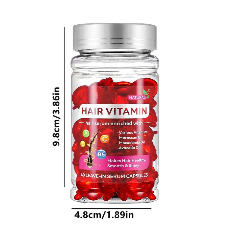 Hair Vitamin Capsule Serum, Hair Care Oil for Dry & Damaged Hair, Moisturizing Hair Care Product for Women & Men, Suitable for All Hair Types