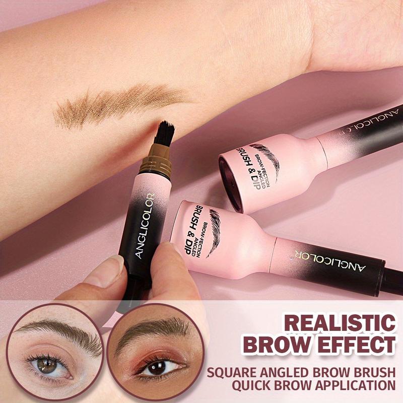 Long-Lasting Waterproof Liquid Eyebrow Tint with Brush - Smudge-Proof Brow Dye Cream for Natural & Defined Brows, Suitable for All Skin Types