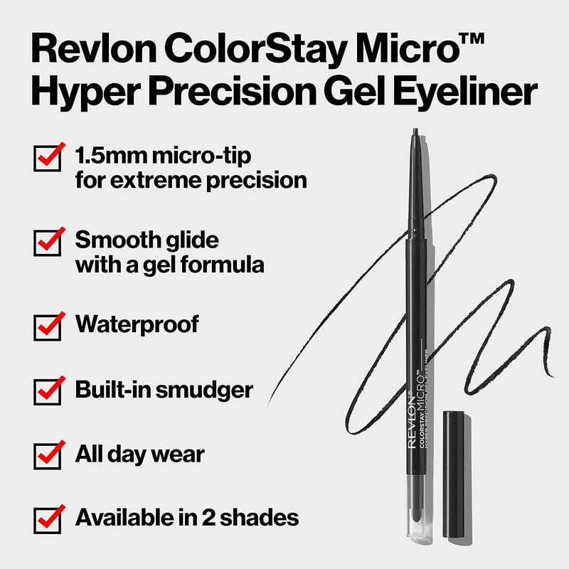 Eyeliner, Hyper Precision eye makeup with built-in smugger, waterproof, longwearing with micro precision tip, 215 Brown, 0.002 oz