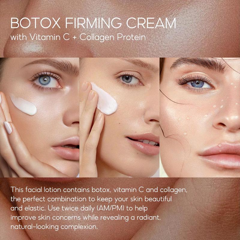 Botox Face Firming Moisturizer, Collagen & Vitamin C Facial Massage Cream, Moisturizing Skin Care Product for Women & Men, Christmas Gift