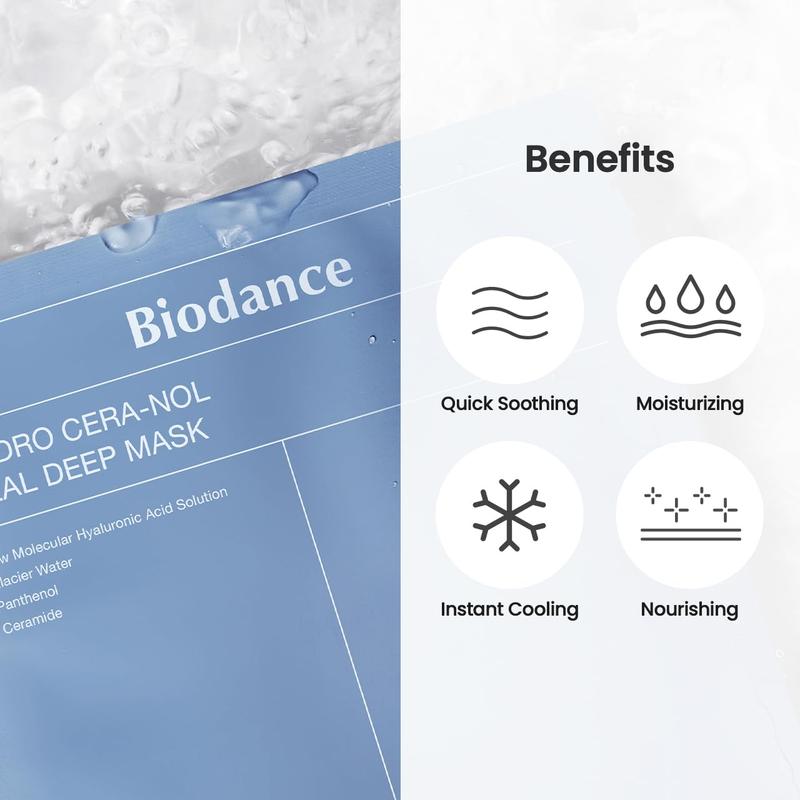 [BIODANCE] Hydro Cera-nol Real Deep Mask, Overnight Hydrogel Mask, Soothing, Nourishing,  Facial Mask Sheet Skincare Moisturize Hydrate