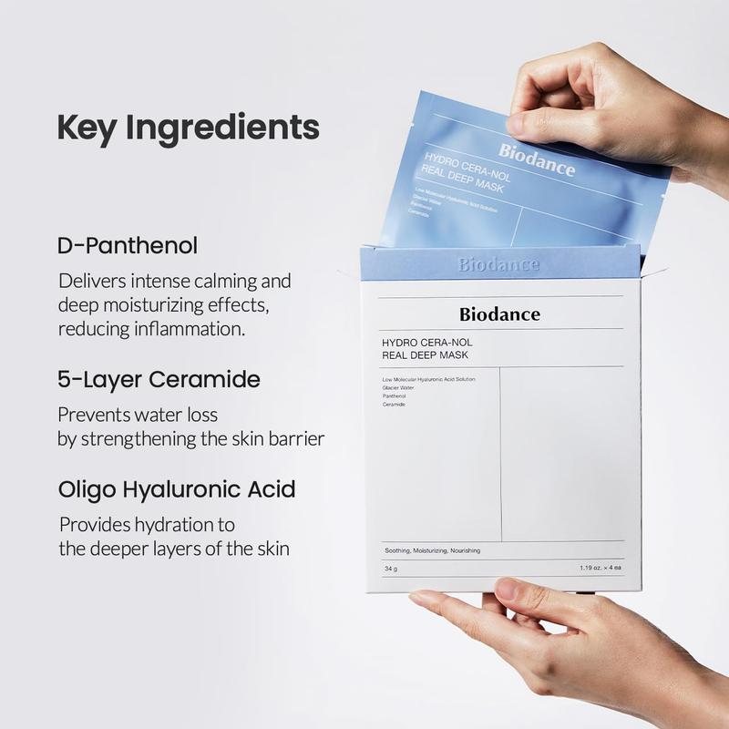 [BIODANCE] Hydro Cera-nol Real Deep Mask, Overnight Hydrogel Mask, Soothing, Nourishing,  Facial Mask Sheet Skincare Moisturize Hydrate