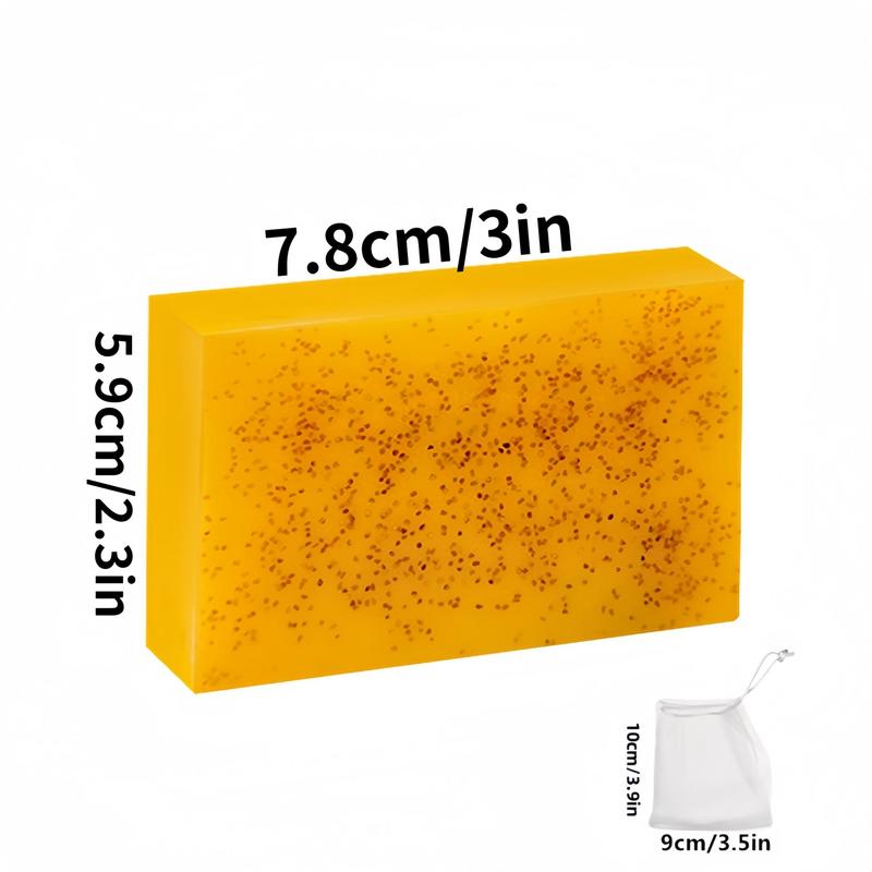 Turmeric & Kojic Acid Natural Soap,15 Pcs Soft Soap Bar with 3 Counts Soap Saver Bag, Gentle Glow Cleanser Soap for Men & Women All Skin Types, Christmas Gift, Skincare Products