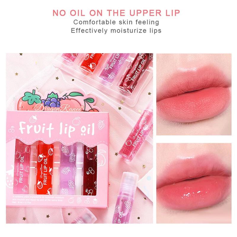 Moisturizing Lip Oil, Rolling Ball Design Lip Moisturizer, Hydrating Lip Balm, Lip Care Product for Women & Girls