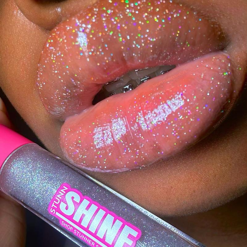 GLITTERY HOLO LIPGLOSS Hydrating Glossy Moisturizing Shiny Lip Oil Gloss Peach Scent Glitter Gloss Smooth Makeup