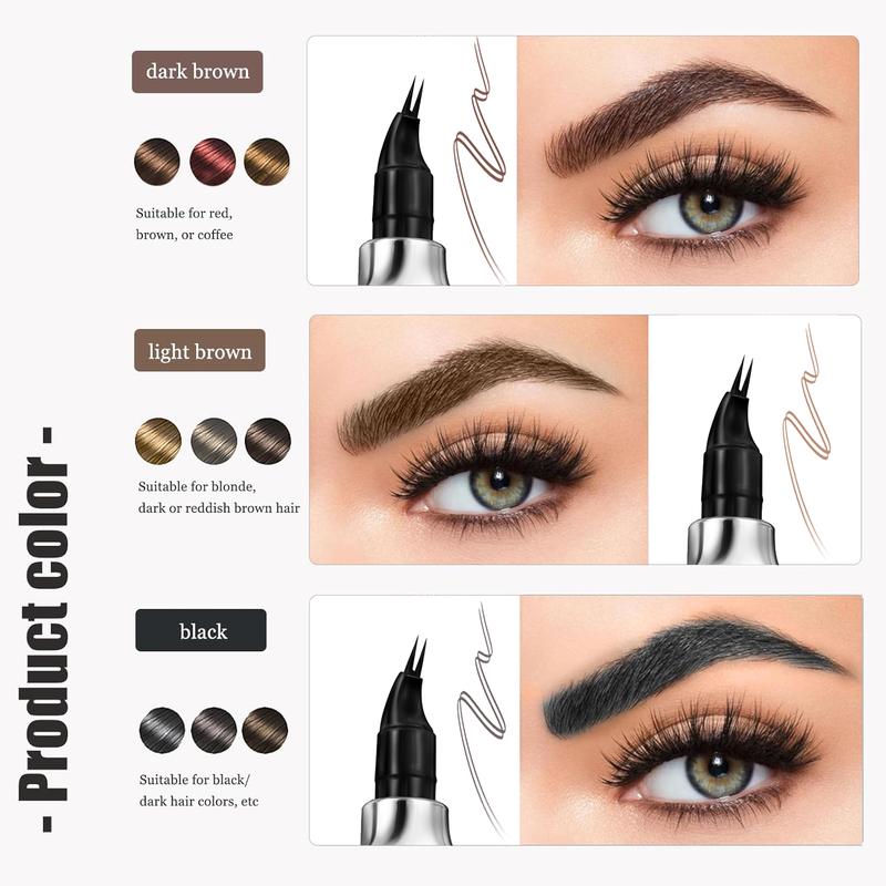 OGTM Micro-Fork Tips Microblading Eyebrow Pencil Long-lasting All Day Waterproof Non-fading Simulate Natural Eyebrows Liquid Brow Pen