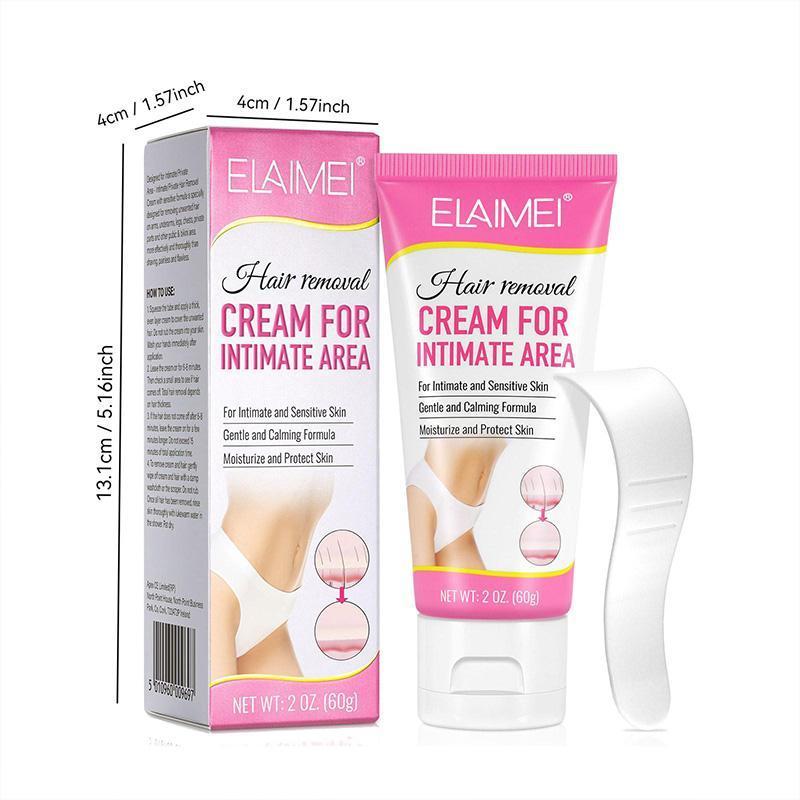 Hair Removal Cream for Intimate Area, 1 2 Counts Gentle Hair Removal Cream, Suitable for Armpits, Legs, Private Parts, Suitable for All Skin Types, Christmas Gift