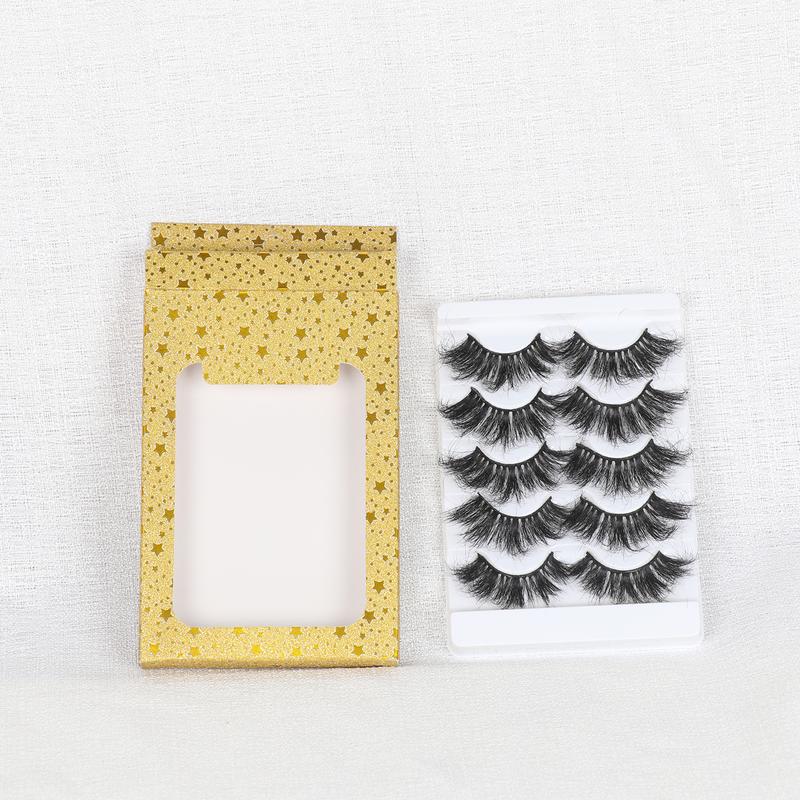 Bling Hair 5 pairs False Eyelashes 8-16mm Natural Look Volume Lashes Wispy Fake Long Lashes Makeup Cosmetic