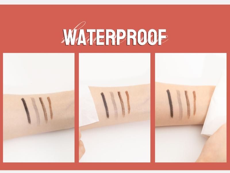 Eyebrow Pencil and Eyebrow Gel 2 in 1,4 Tip Head eyebrow pencil,1.5ml Gel,Easy and Convennient to use,Natural Look Brow,Beauty,All-in-One Brow Tool,Waterproof and sweatproof, Cosmetic