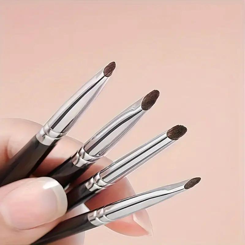 Professional Makeup Brush Set, 4 Counts set Small Head Detail Brush for Christmas Gift, Eye Makeup Brush, Professional Makeup Tools for Women