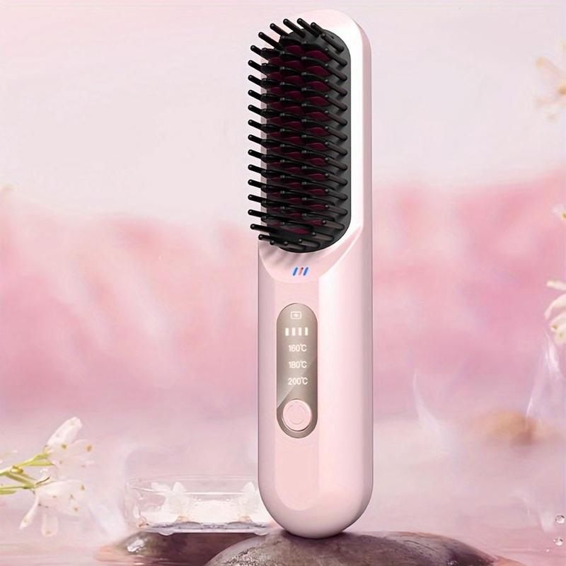 Portable Hair Straightening Comb, Multi-purpose Straightening Comb for Travel, Mini Hot Comb, Hair Styling Tool for Women and Men, Christmas Gift