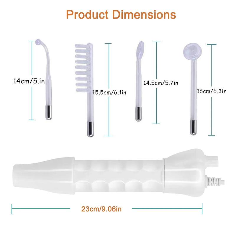 4 in 1 High Frequency Facial Beauty Wand (1 Box), Multi-use Electric Instrument for Firming & Lifting & Moisturizing, Professional Facial Beauty Instrument for Women & Men, Face Lifting Tool, Skincare Tools