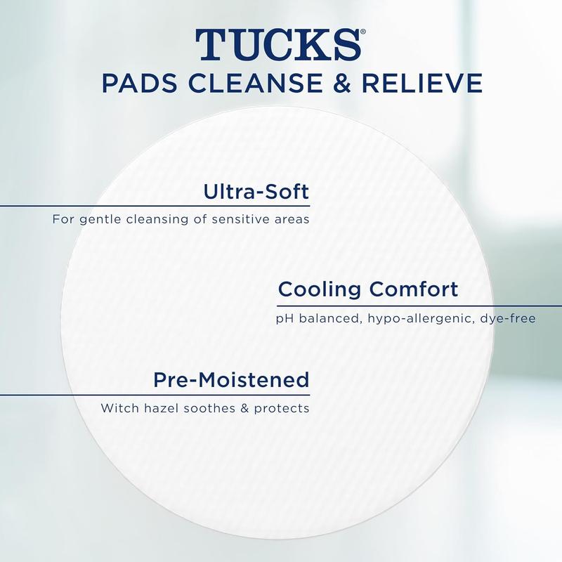 TUCKS Medicated Cooling Pads, 100 Count – Pads with Witch Hazel, Cleanses Sensitive Areas, Protects from Irritation, Hemorrhoid Treatment, Medicated Pads Used By Hospitals