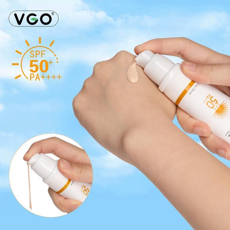 VGO Buy One Get One Free  Moisturizing Reflected Ultraviolet Sun Cream SPF 50 PA+++ 48g Facial Skincare Sunscreen Makeup-B2 Case Lactic