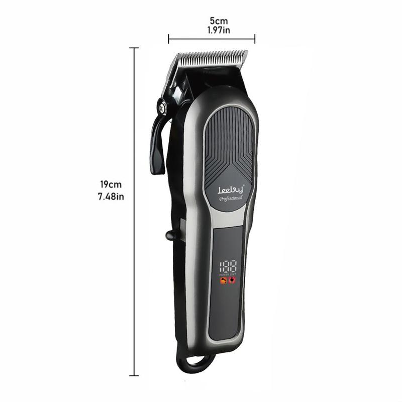 Cordless Electric Hair Trimmer Bear Shaver, 1 Set Portable Rechargeable Hair Clipper with Digital Display