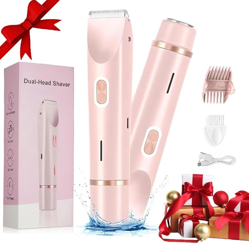 2 in 1 Electric Hair Trimmer Kit, 1 Box Portable Hair Removal Tool for Armpits Legs Arms Body, Wet & Dry Use Hair Removal Tool for Women