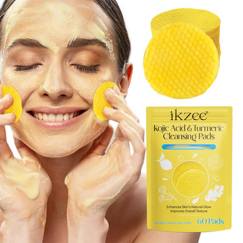 Ikzee Kojic Acid Turmeric Cleansing Pads For Face Dark Spots  60P