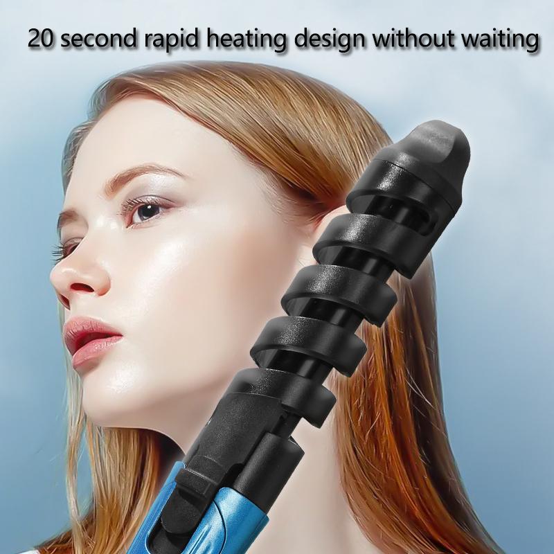 Electric Hair Curler, 1 Box Professional Hair Curler for Home & Travel, Clipped Curling Iron with Extra Long Tourmaline Ceramic Barrel, Hair Styling Tool for Women & Girls