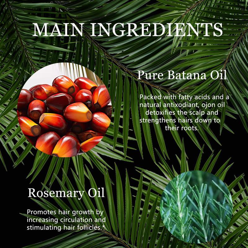 Hoegoa Rosemary & Batana Oil -Blended with Jojoba & Argan Oil-100% Organic Essential OilforHair Haircare Daily Repairing Restore Moisture Vitamins