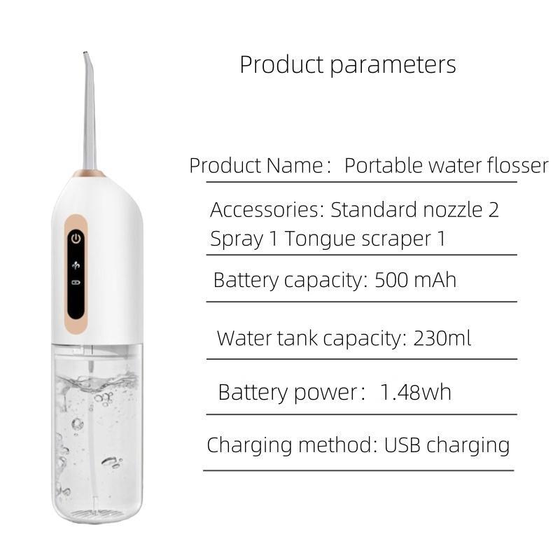 4 in 1 Electric Water Flosser, Electric Water Flosser, Oral Irrigator, Daily Oral Care Tool for Men & Women, Portable Water Floss for Home & Travel