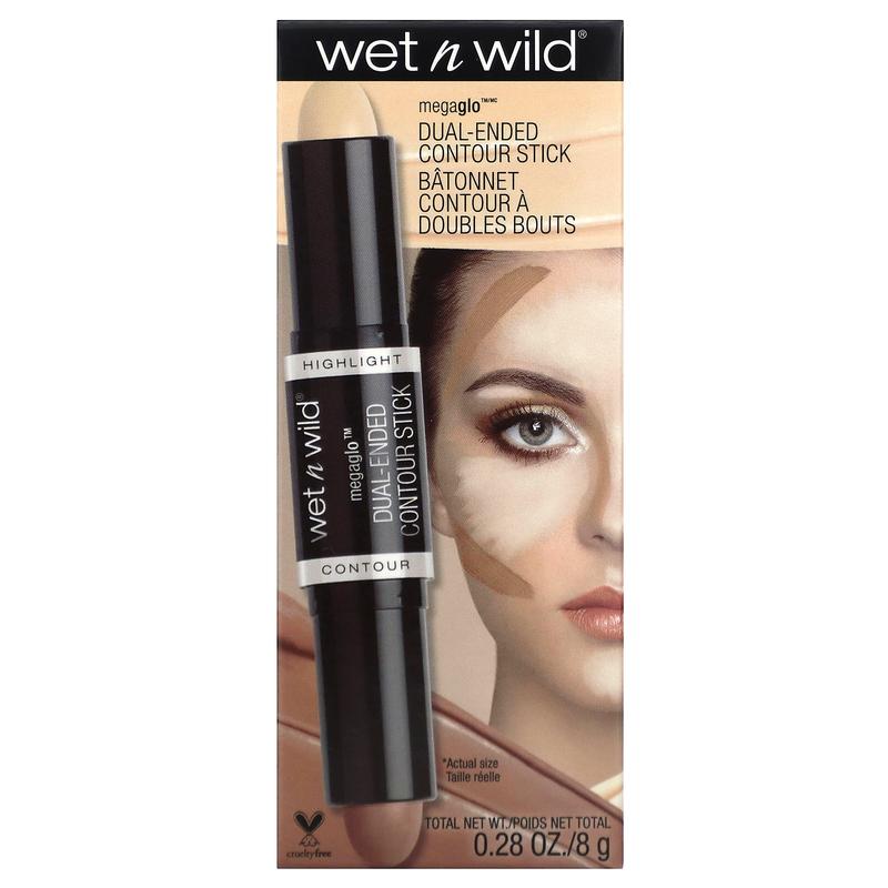 wet n wild MegaGlo, Dual-Ended Contour Stick, Light Medium, 0.28 oz (8 g)