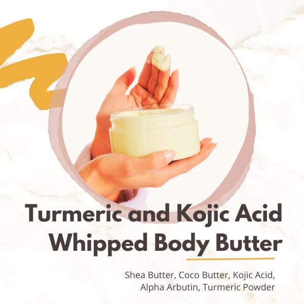 Kojic and Turmeric Whipped Shea Butter Body Care bodybutter sale Avocado Cocoa