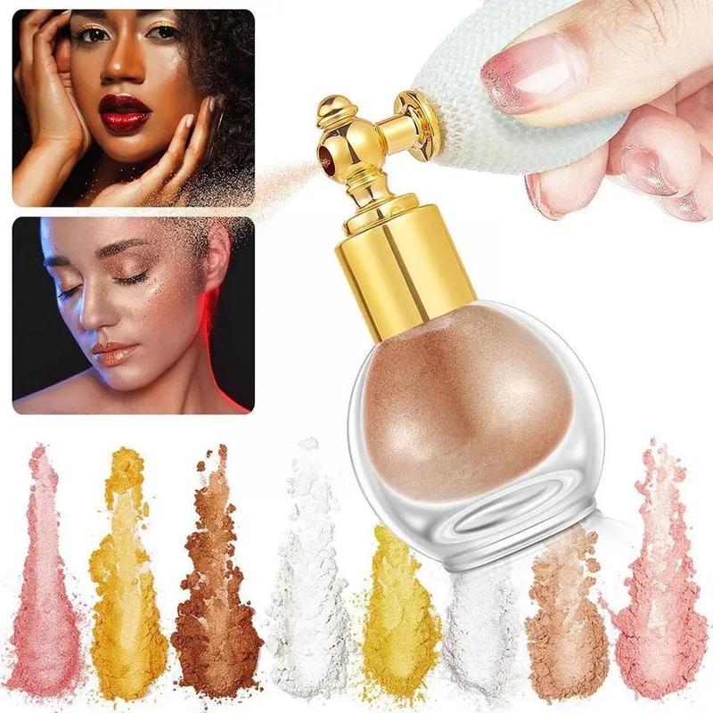 Diamond Highlighter Powder Spray Waterproof High Gloss Glitter Body Bronzer Highlight Powder Face Contour Illuminator Makeup Shimmer Radiant Cosmetic