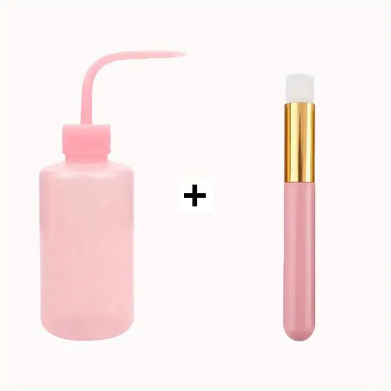 Lash Shampoo Brush & Lash Cleaning Tatoo Wash Bottle Set, 2pcs Nose Blackhead Facial Cleaning Tools, Eyelash Extension Supplies