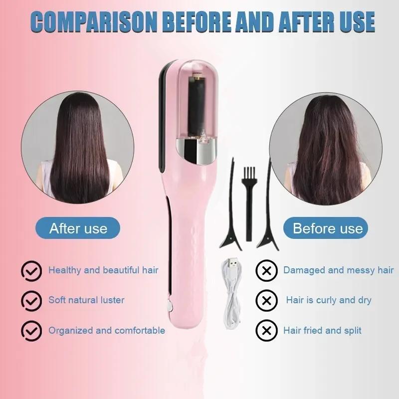 Rechargeable Cordless Split Hair Trimmer Hair Split Ends Trimmer Remover Damaged Hair Repair Hair Care Treatment Portable Home｜Cordless Split End Hair Trimmer,.Automatic ｜2 In 1 Hair Ends Trimmer Split Remover Comfort black friday deals