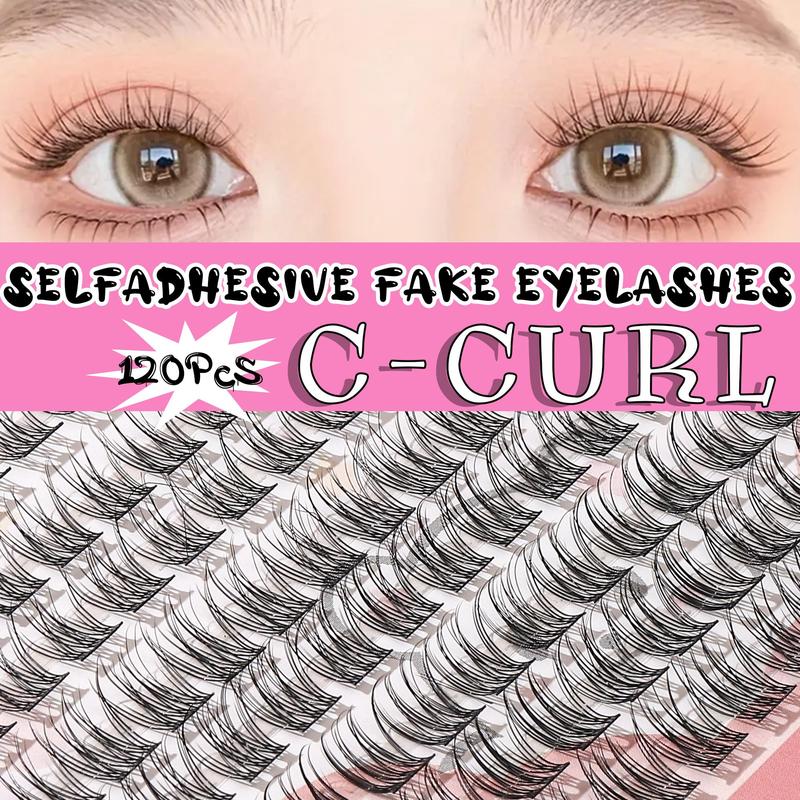 Natural Look Eyelashes Extensions, 1 Box Reusable Self Grafting Curl Eyelashes, Eye Makeup Enhancement False Eyelashes for Women & Girls, Christmas Gift