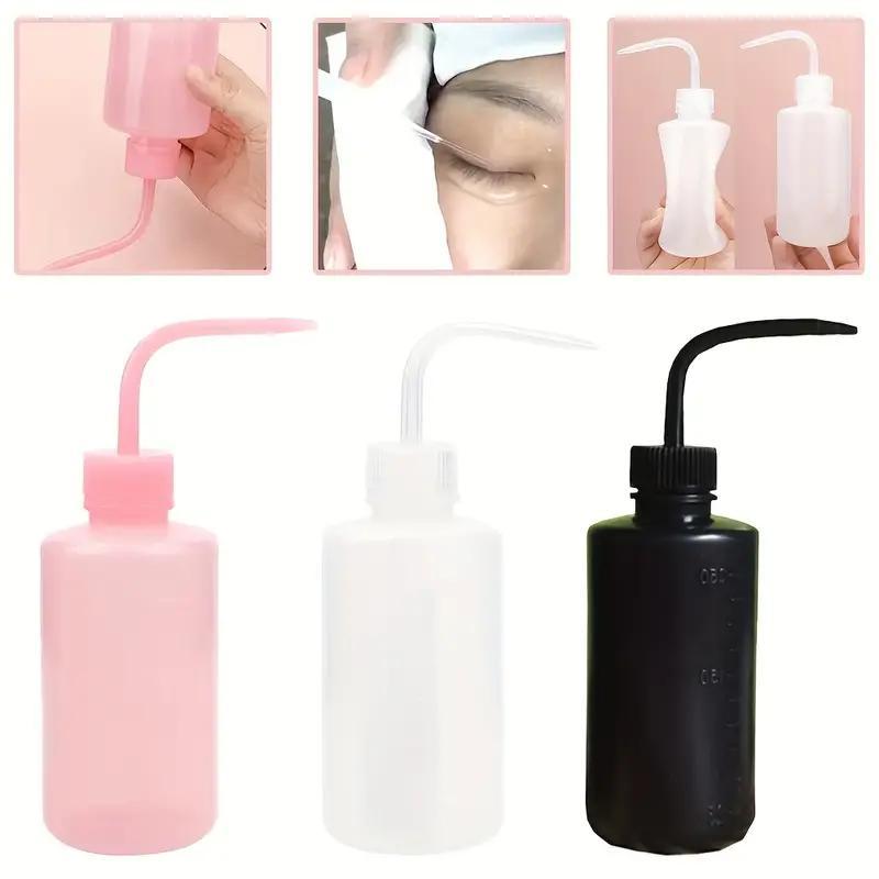 Lash Shampoo Brush & Lash Cleaning Tatoo Wash Bottle Set, 2pcs Nose Blackhead Facial Cleaning Tools, Eyelash Extension Supplies