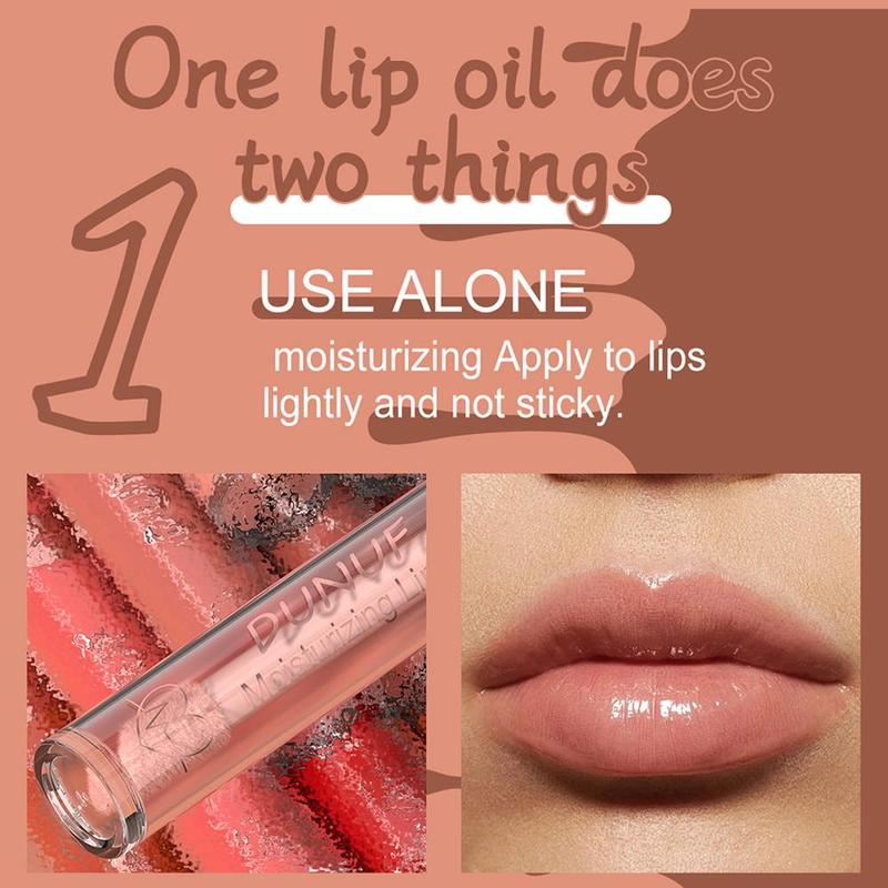 Long-lasting Matte Lip Gloss, 1 Count Waterproof Moisturizing Lip Oil, Non-stick Cup Non-fading Lipstick, Perfect Gift for Women