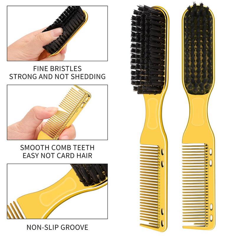 Double-sided Beard Comb, Professional Hair Brush, Beard Brush Mustard Brush for Men, Stylists, Barber, for Wet and Dry Hairdressing and Beard Styling