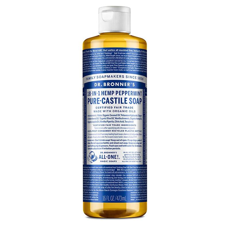 Dr. Bronner's - Pure-Castile Liquid Soap (Peppermint, 8 ounce) - Made with Organic Oils, Body Care Foaming