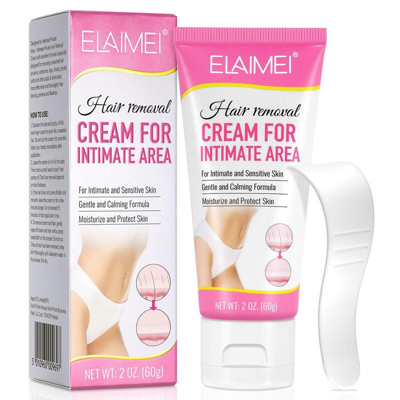 Hair Removal Cream with Scraper, 1 Box Intimate Hair Removal Cream for Women, Gentle Hair Removal Lotion for Bikini Area, Legs, Underarms, Body Care Product