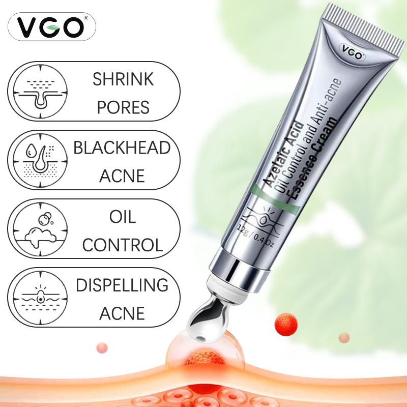 VGO Relief Facial Serum Remove a_c_n_e Essence Face Serum, 12ml   0.4oz -B Acne Azelaic Acid Moisturize Pore Sensitive Skin Repair Comfort pm skincare Repair Comfort Retinol Moisturize skincare Sunscreen Skincare products