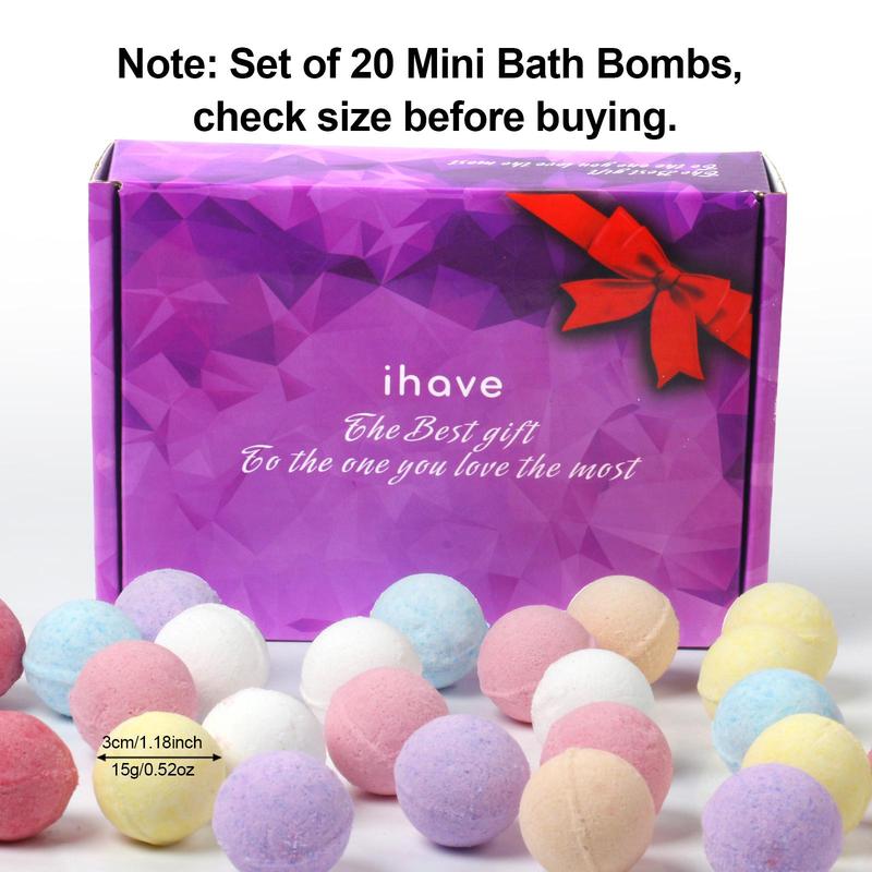 Lavender Scented Bath Bomb, Individually Wrapped Bath Salt Bomb, Foot Spa Self-care Gift, Skin Care Set with Bubble Bath, Christmas Gift