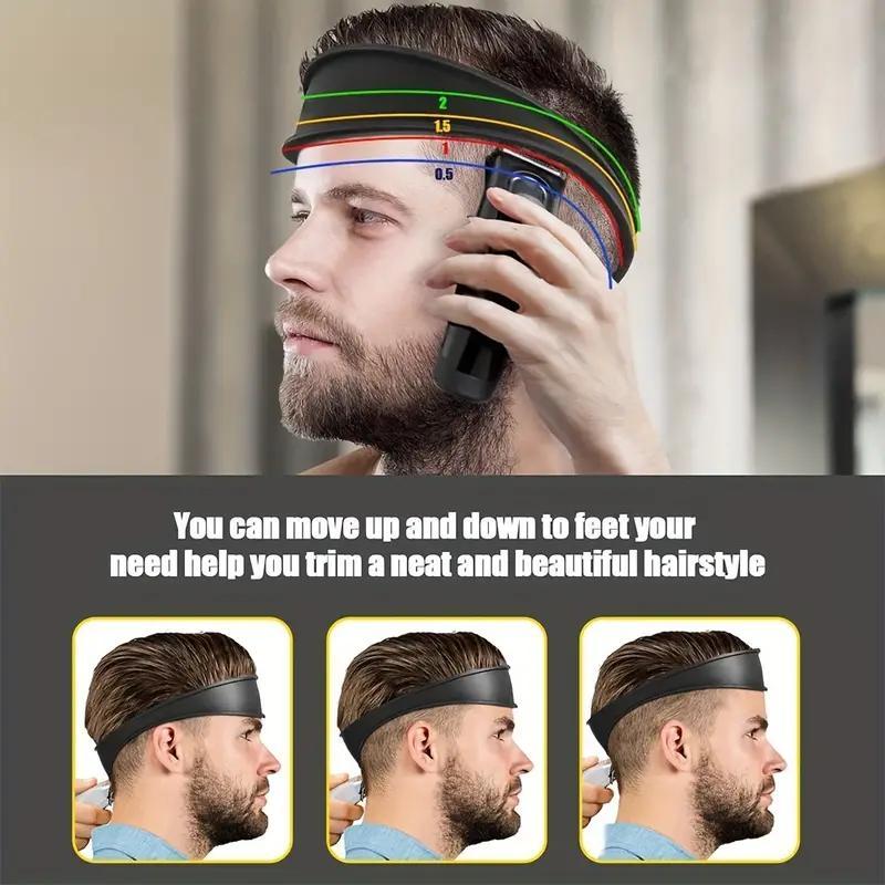 Hairline Trimmer Guide, Silicone Haircut Band Template, Silicone Heatless Styling Tool for Men,  Hair Products