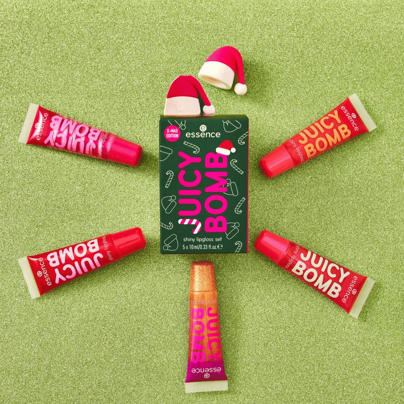 JUICY BOMB Xmas edition shiny lipgloss set